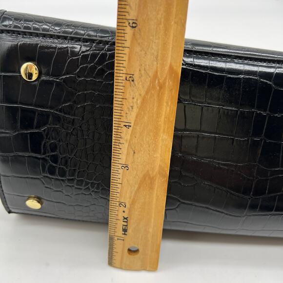 Attitudes by Renee Faux Crocodile Multi-Purpose Lunch Box Black Reptile - Picture 6 of 13